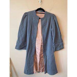 Vintage 1940s Blue and pink light wool coat size S